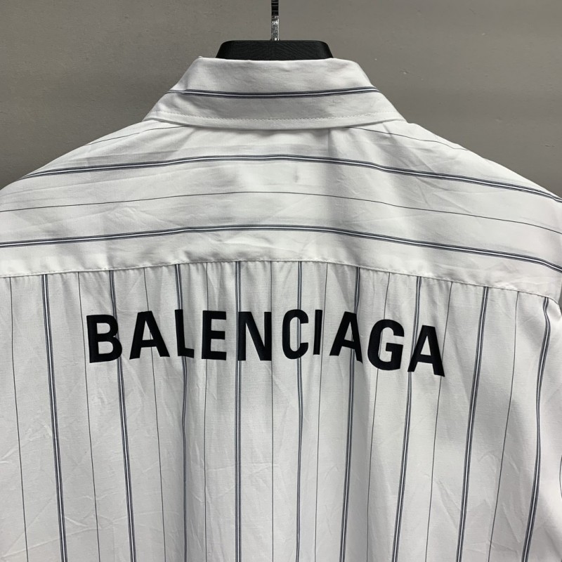 Ba*len*cia*ga striped long-sleeved shirt