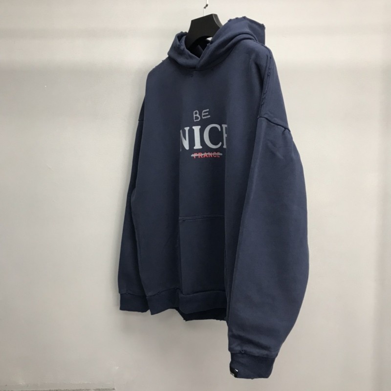 Ba*len*cia*ga BE NICE hooded sweatshirt