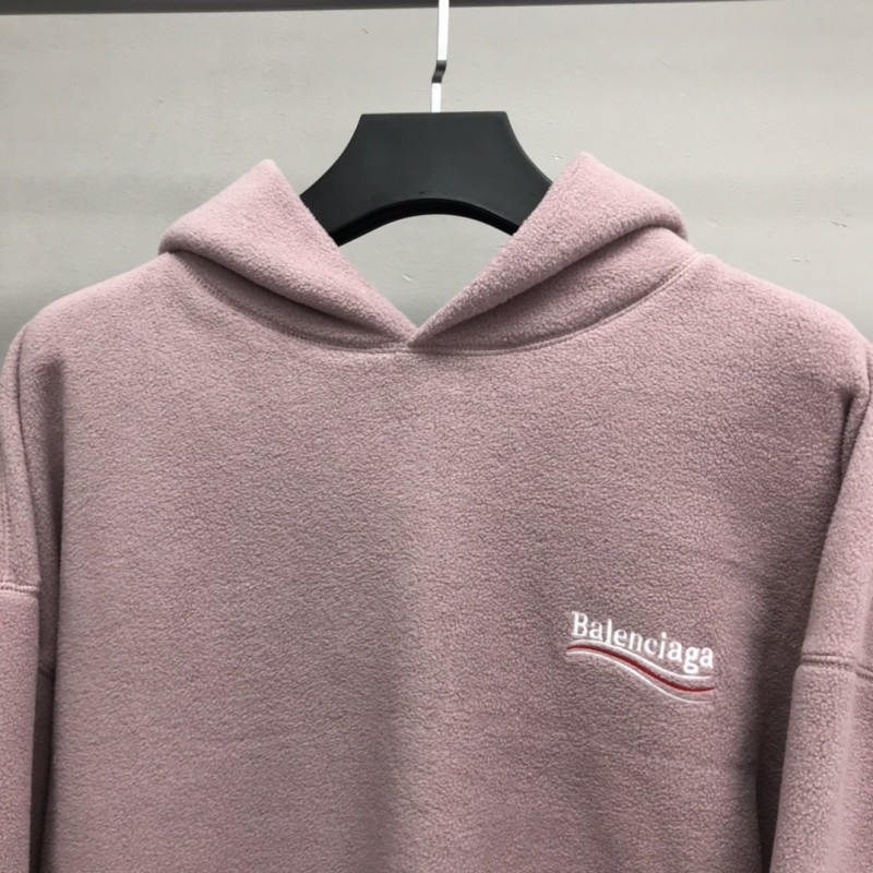 Ba*len*cia*ga Polar Fleece Coke Hooded Sweatshirt