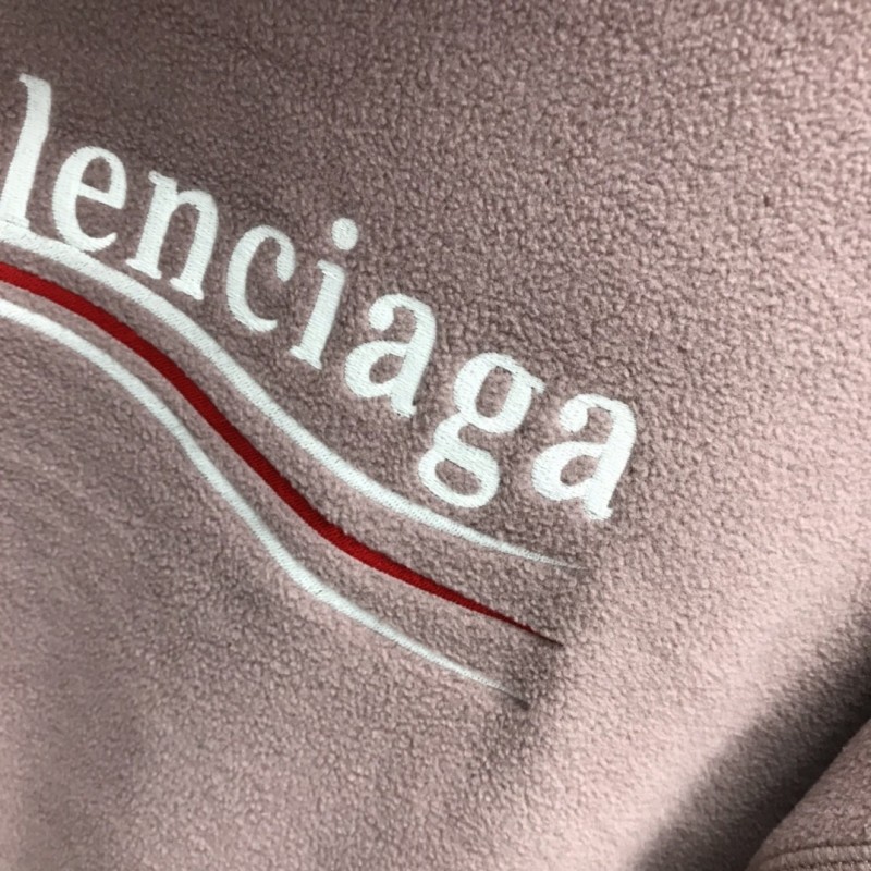 Ba*len*cia*ga Polar Fleece Coke Hooded Sweatshirt