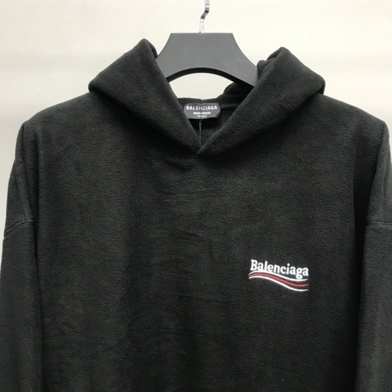 Ba*len*cia*ga Polar Fleece Coke Hooded Sweatshirt