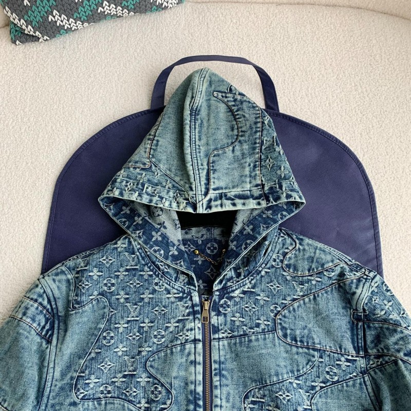 L0*is V*t0n Jean hooded jacket