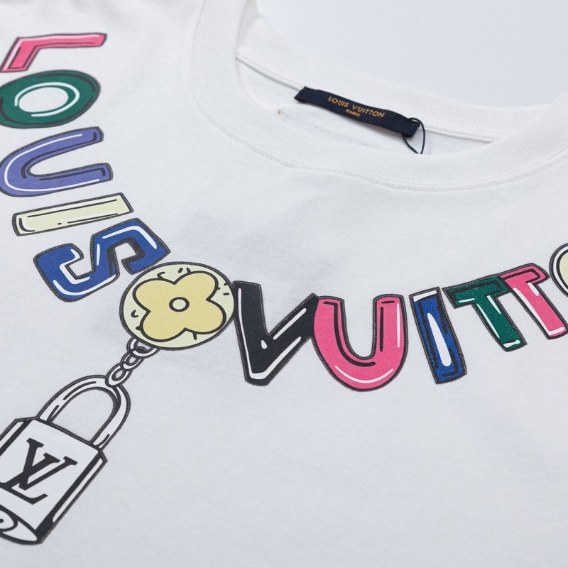 L0*is V*t0n Logo lettering T-shirt with 23SS neckline