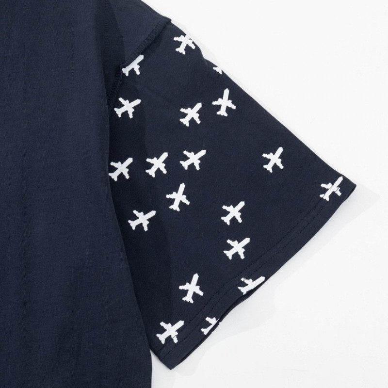 L0*is V*t0n 23ss small plane full print pattern gold classic T-shirt