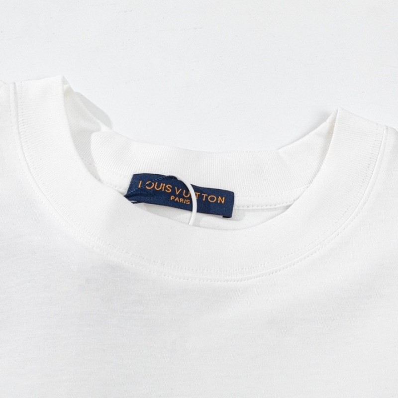 L0*is V*t0n 23ss small plane full print pattern gold classic T-shirt