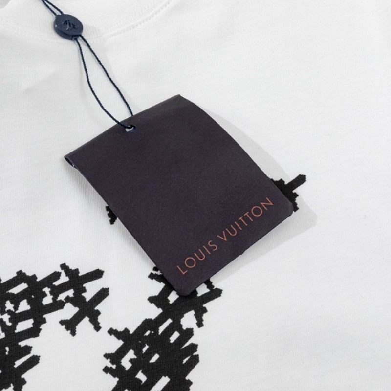 L0*is V*t0n 23ss small plane full print pattern gold classic T-shirt