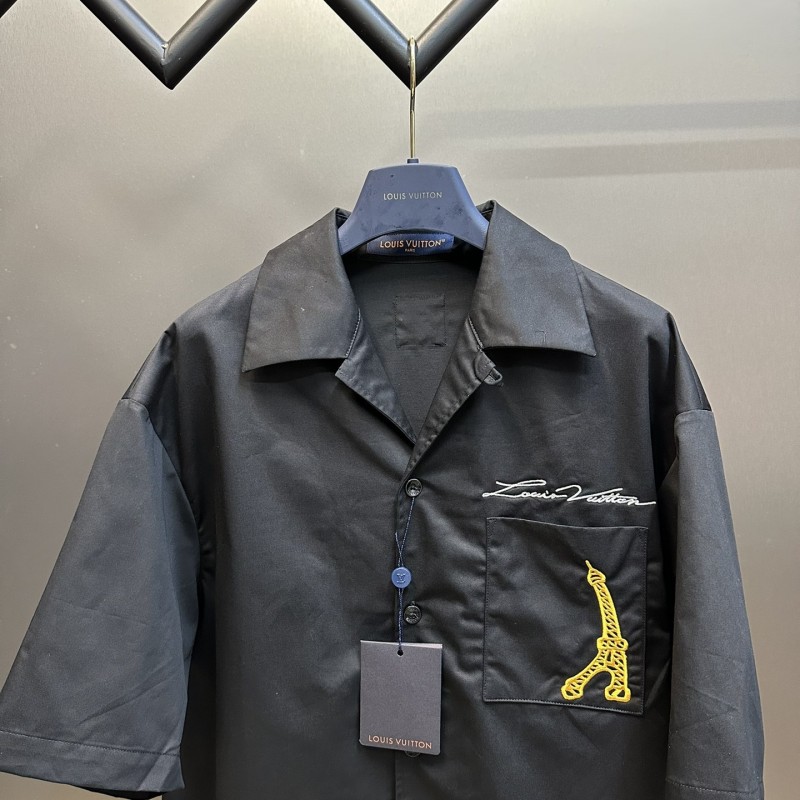 L0*is V*t0n Iron Tower embroidered monogrammed shirt