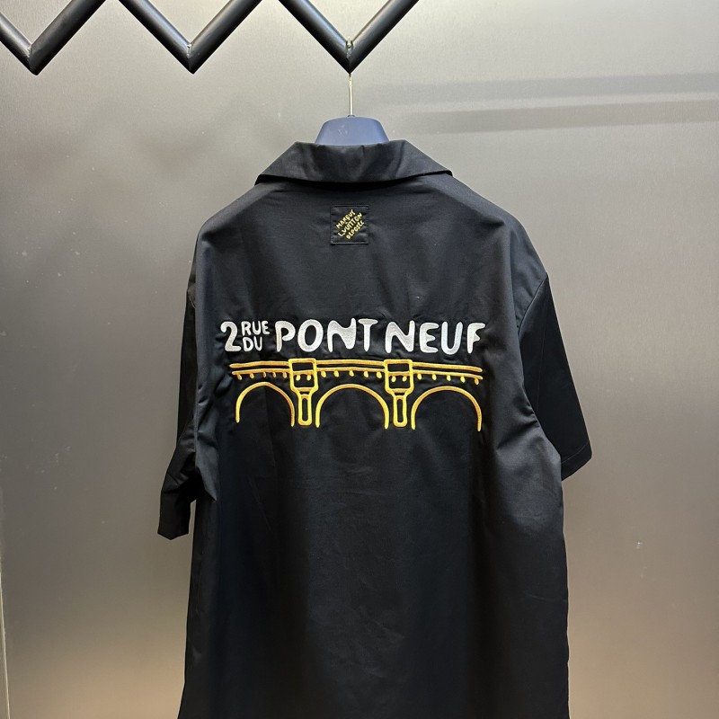 L0*is V*t0n Iron Tower embroidered monogrammed shirt