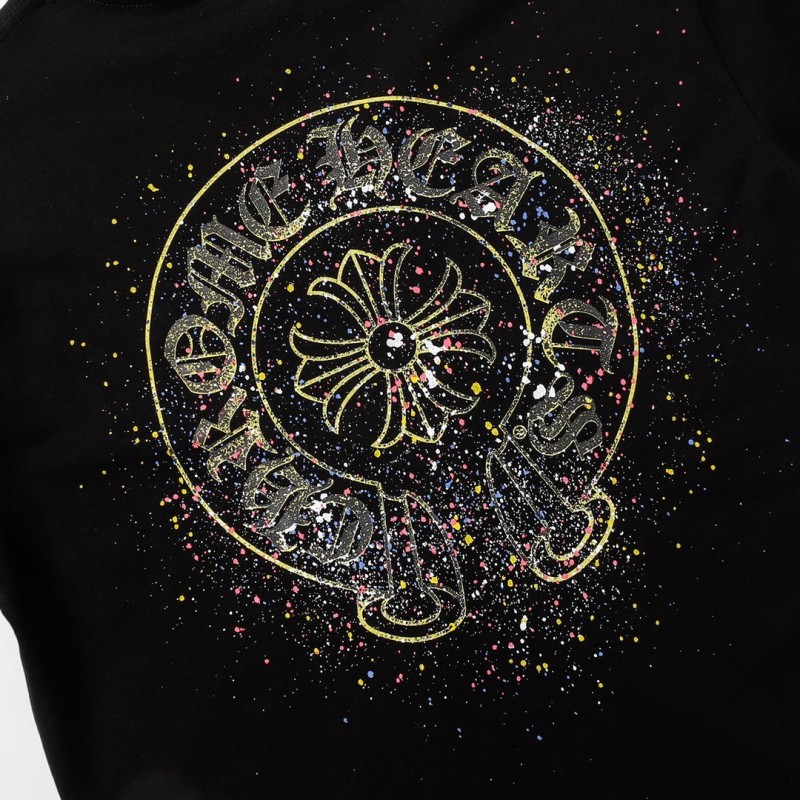 Ch**me He**ts heart splashed ink Sanskrit horseshoe t-shirtarts