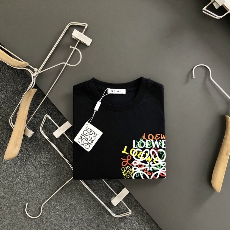 L0ew* Multi-logo color fusion T-shirt series