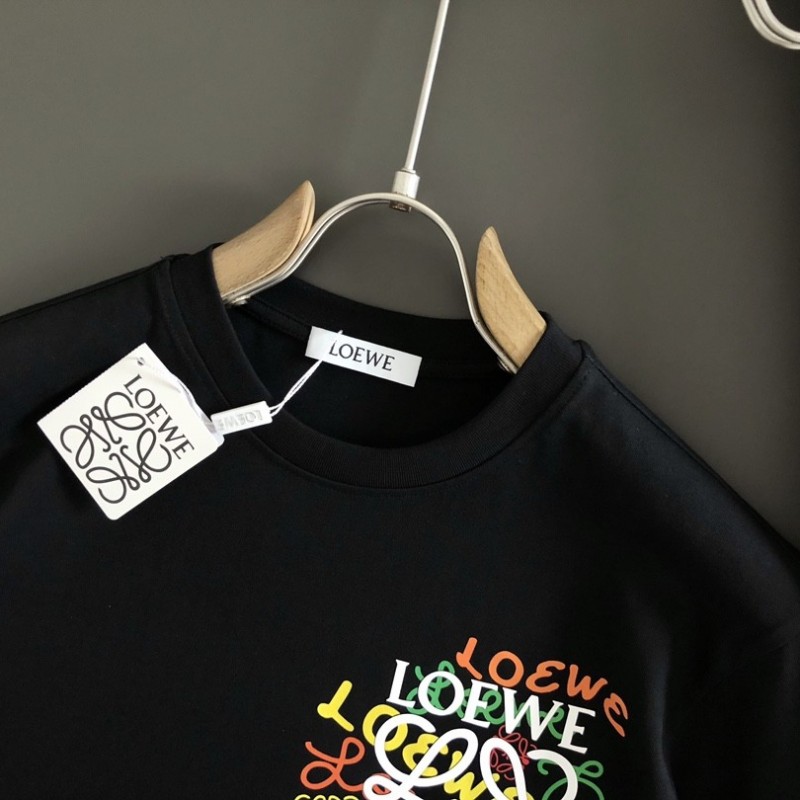 L0ew* Multi-logo color fusion T-shirt series