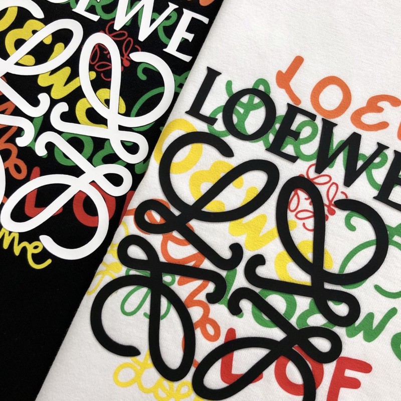 L0ew* Multi-logo color fusion T-shirt series