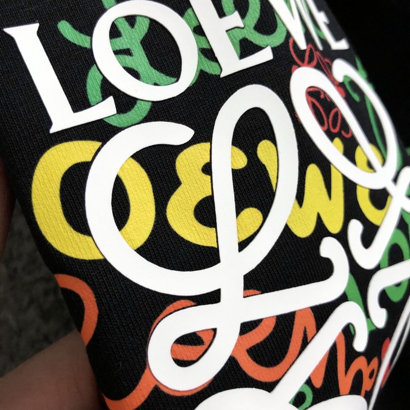 L0ew* Multi-logo color fusion T-shirt series