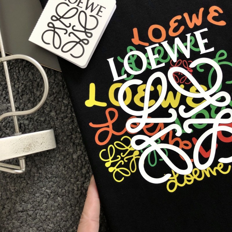 L0ew* Multi-logo color fusion T-shirt series
