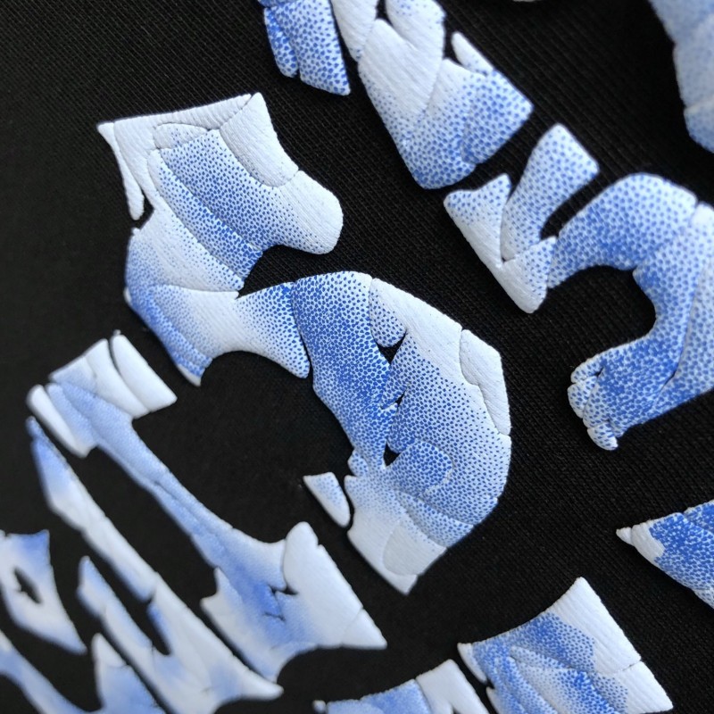 L0*is V*t0n Three-dimensional foam letter doodle round-neck t-shirt