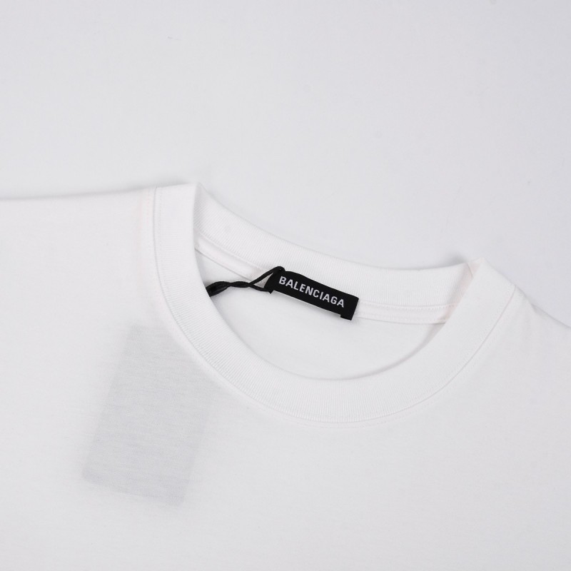 Ba*len*cia*ga 24s embroidered fabric t-shirt