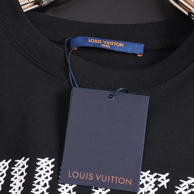 L0*is V*t0n 24SS early spring new large-scale small aircraft printed t-shirt