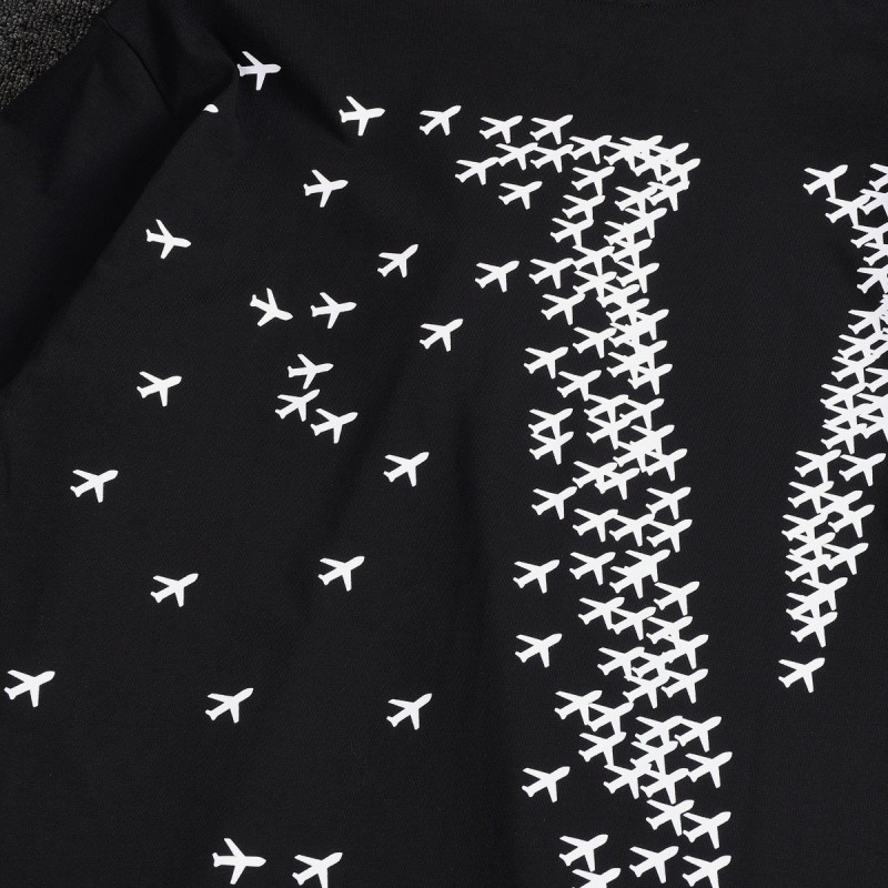 L0*is V*t0n 24SS early spring new large-scale small aircraft printed t-shirt