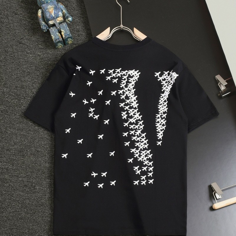 L0*is V*t0n 24SS early spring new large-scale small aircraft printed t-shirt