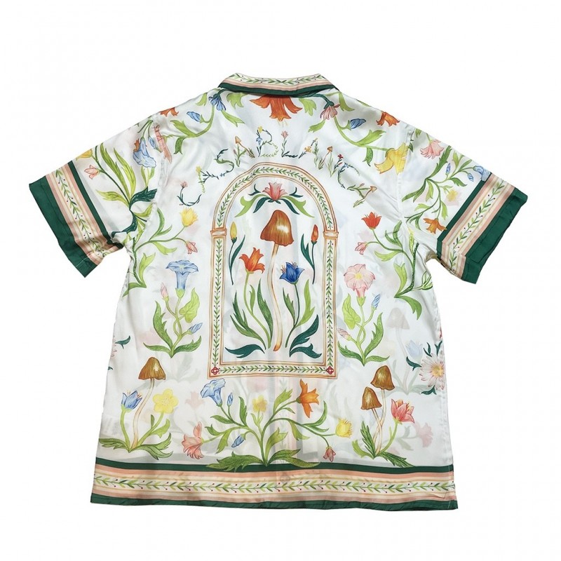Casablanca Graffiti flower printed silk shirt