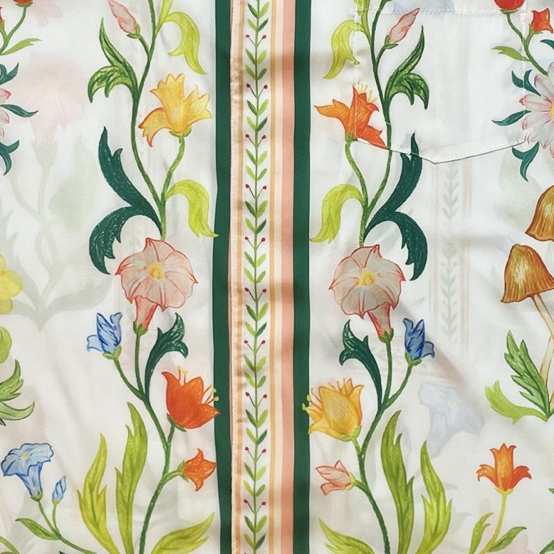 Casablanca Graffiti flower printed silk shirt