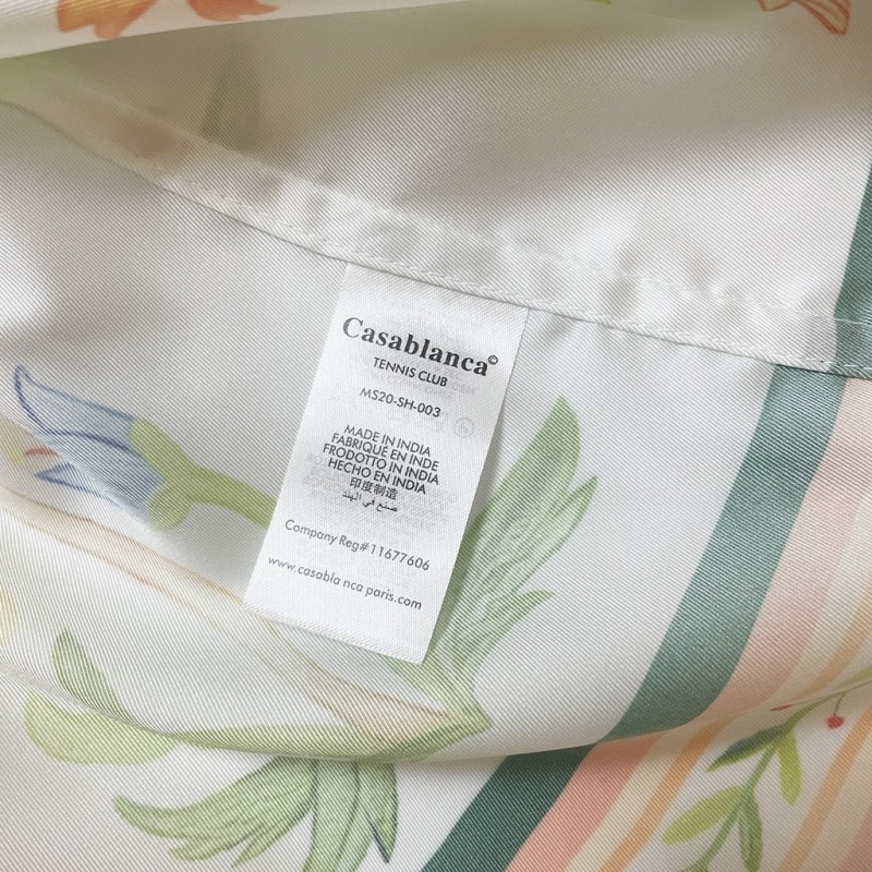 Casablanca Graffiti flower printed silk shirt