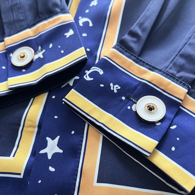 Casablanca 23SS Star Rabbit Cactus Hawaiian long sleeve shirt