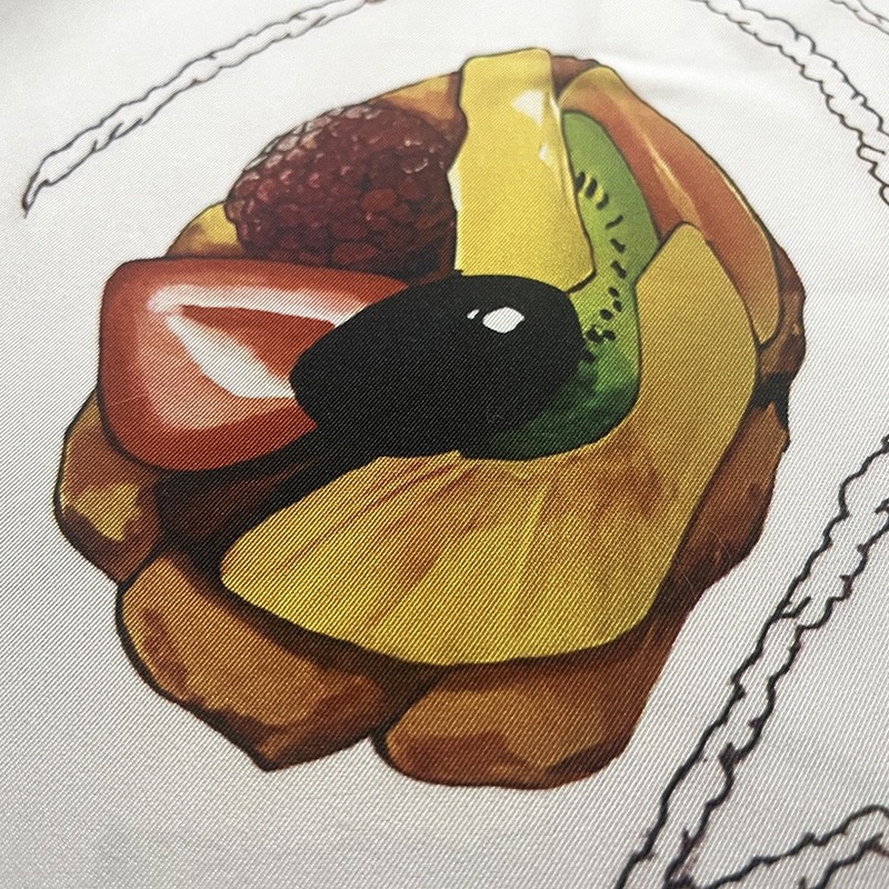 Casablanca 23 gourmet cake travel pattern blue twill silk shirt