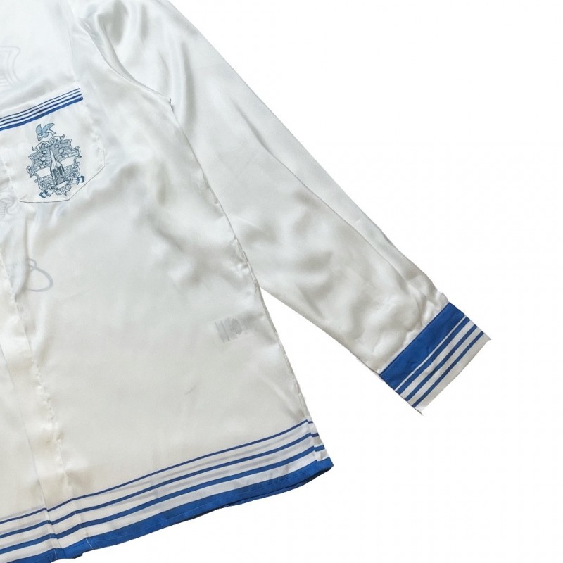 Casablanca White blue flying fish, Sicily, long sleeve shirt