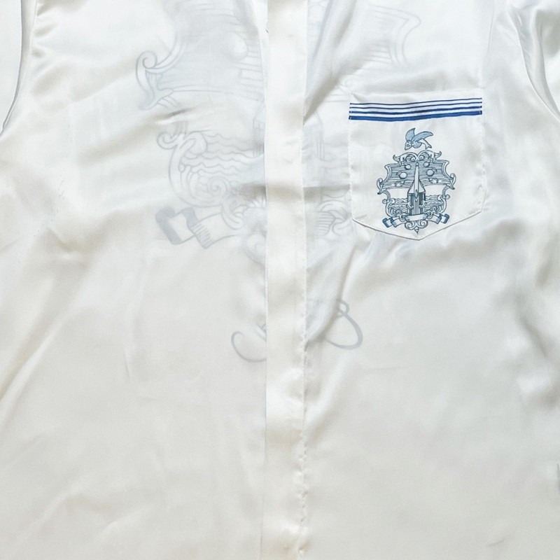 Casablanca White blue flying fish, Sicily, long sleeve shirt