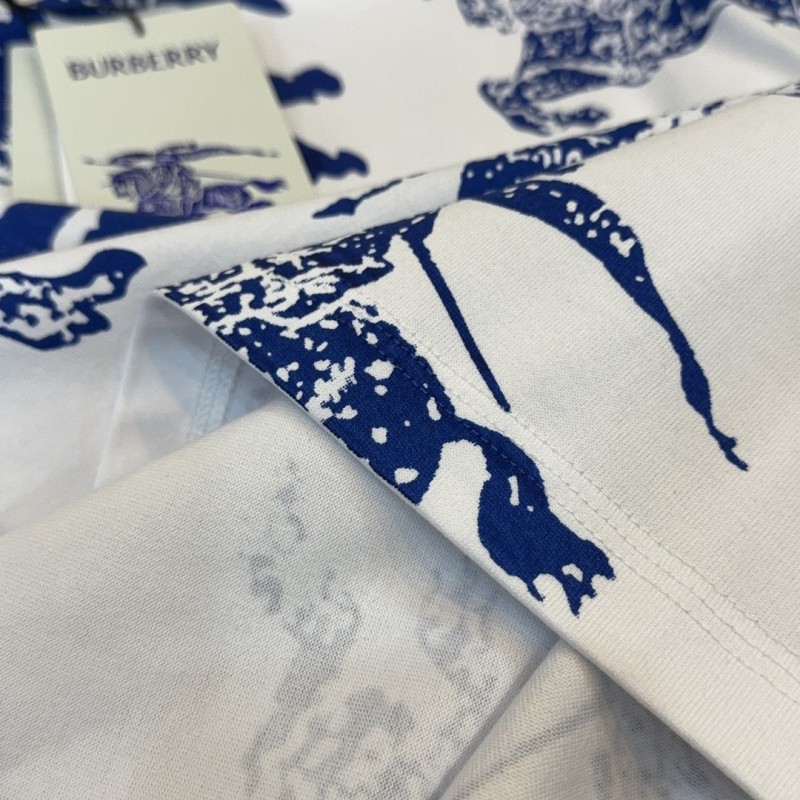 B**rry 2024ss the latest full-body knight texture sense printed cotton t-shirt