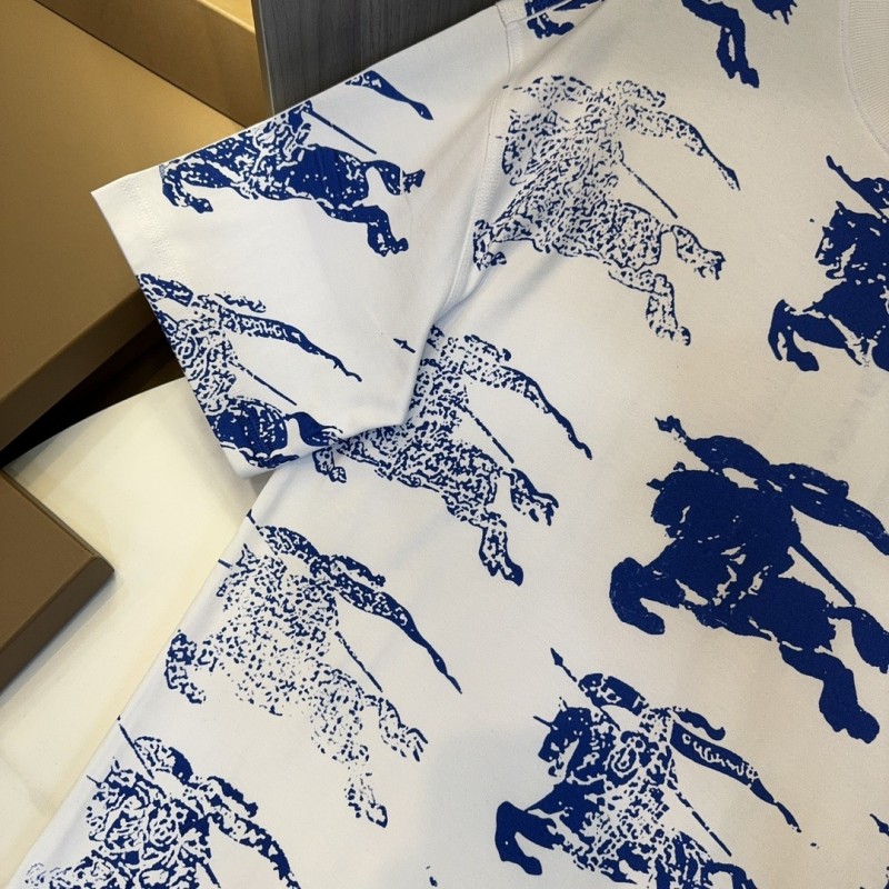 B**rry 2024ss the latest full-body knight texture sense printed cotton t-shirt