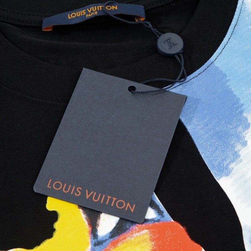 L0*is V*t0n Watercolor graffiti art printing t-shirt