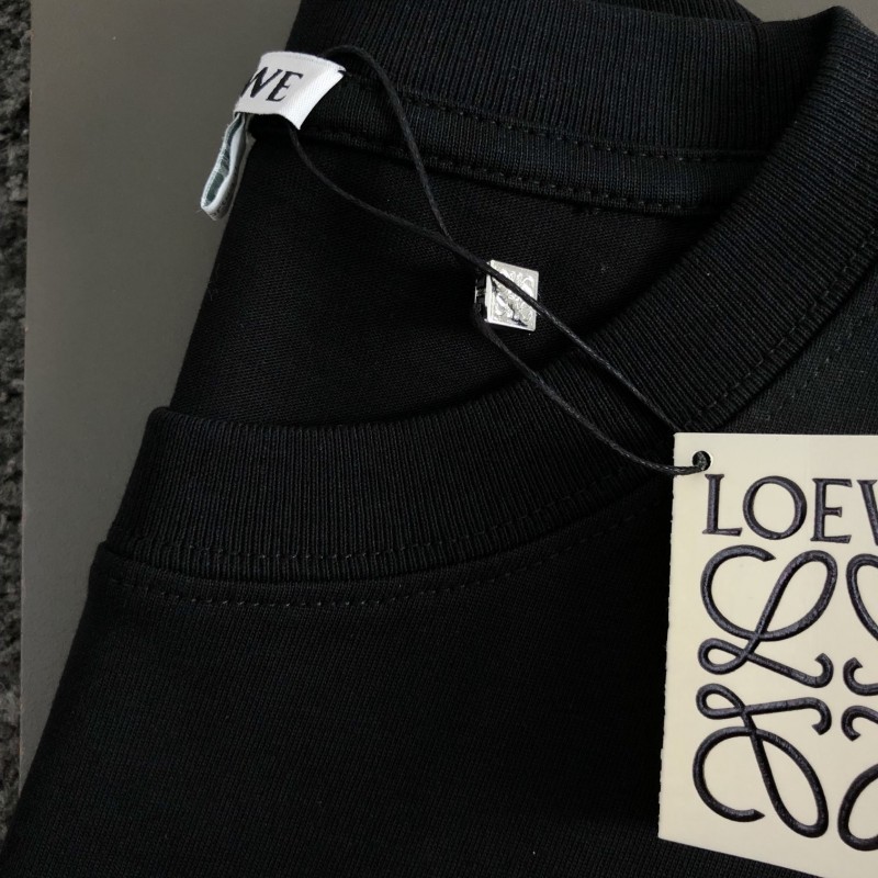 L0ew* Black reflective process printing T-shirt