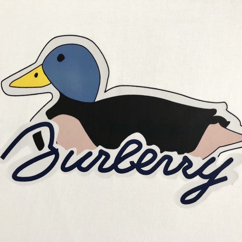 B**rry Black reachable duck cartoon footprint T-shirt